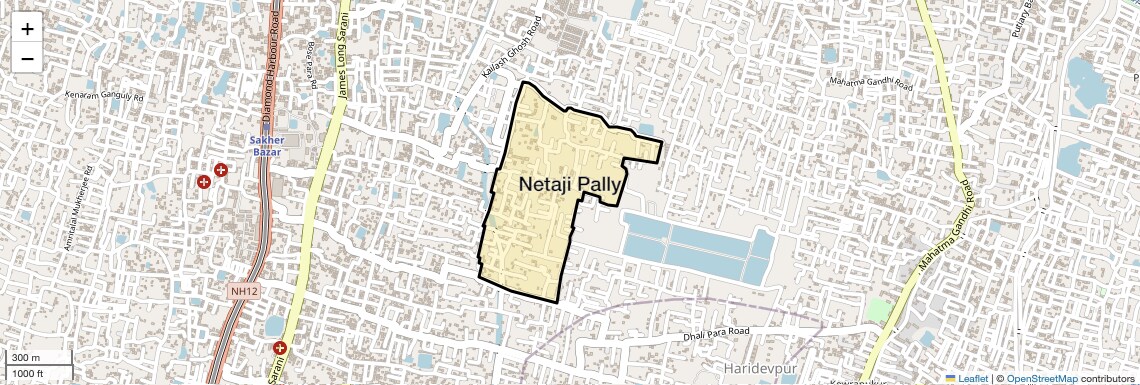 Location Map of Netaji Pally, Kolkata