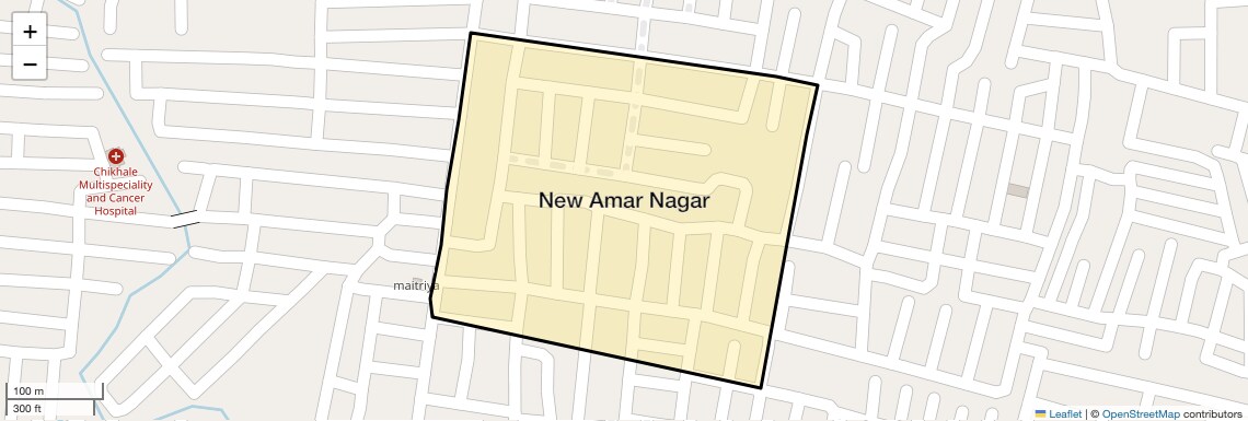 Location Map of New Amar Nagar, Nagpur