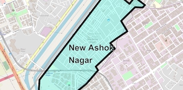 Location Map of New Ashok Nagar, Delhi