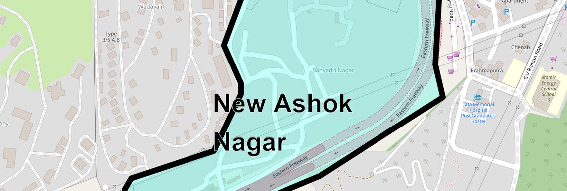 Location Map of New Ashok Nagar, Mumbai