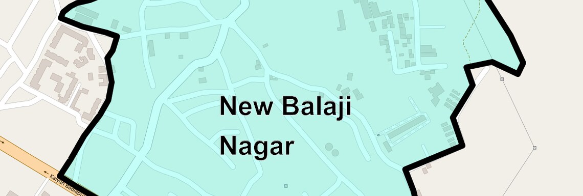 Location Map of New Balaji Nagar, Thane
