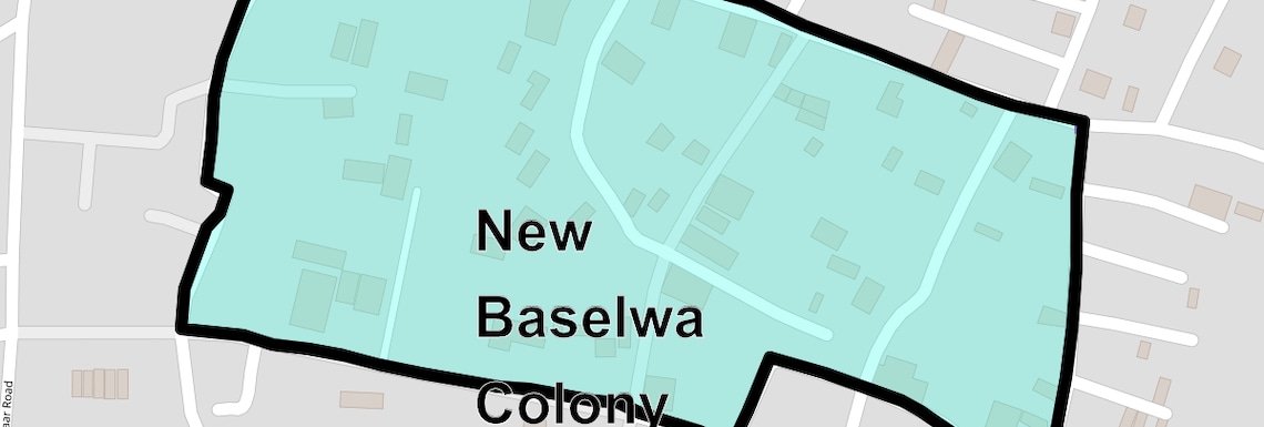 Location Map of New Baselwa Colony, Faridabad