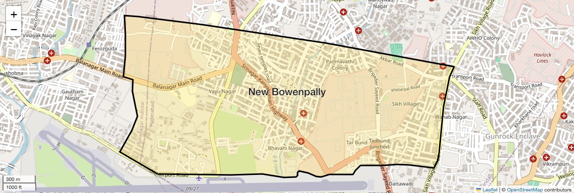 New Bowenpally Map