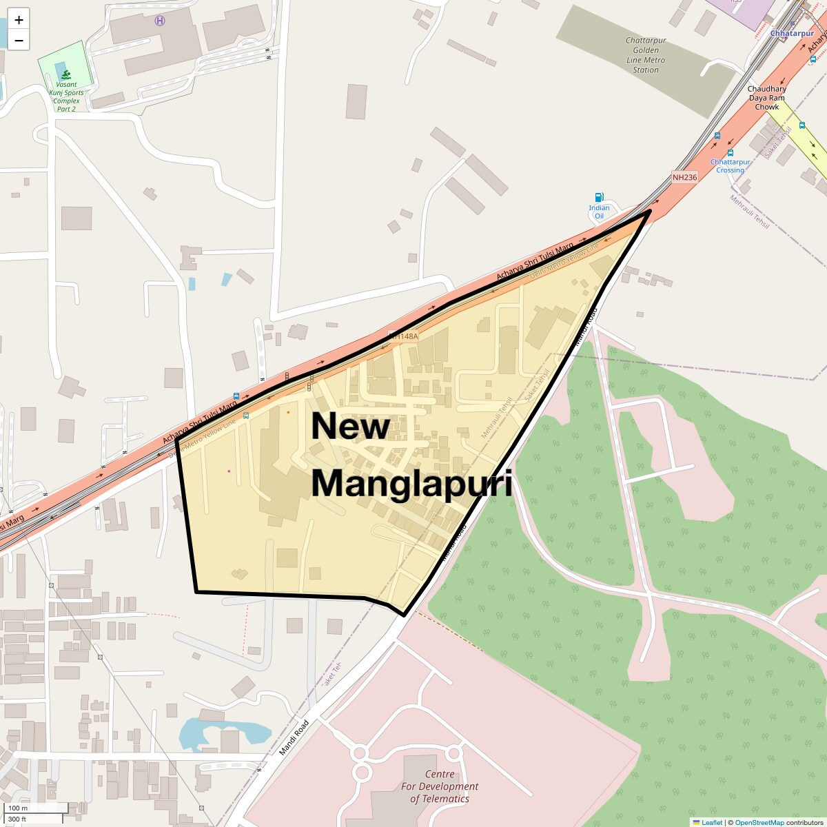 Check Time Travel of New Manglapuri, Delhi