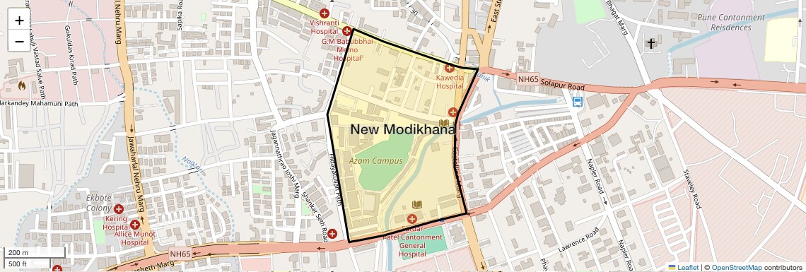 Location Map of New Modikhana, Pune