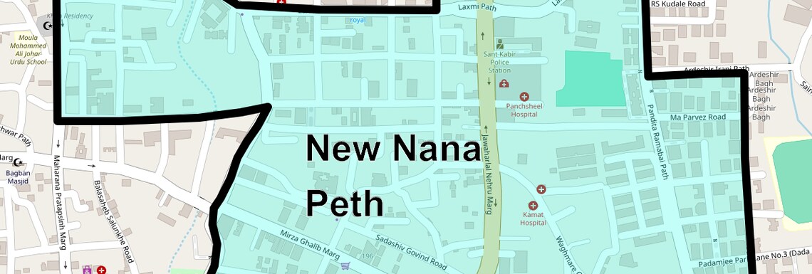 Location Map of New Nana Peth, Pune