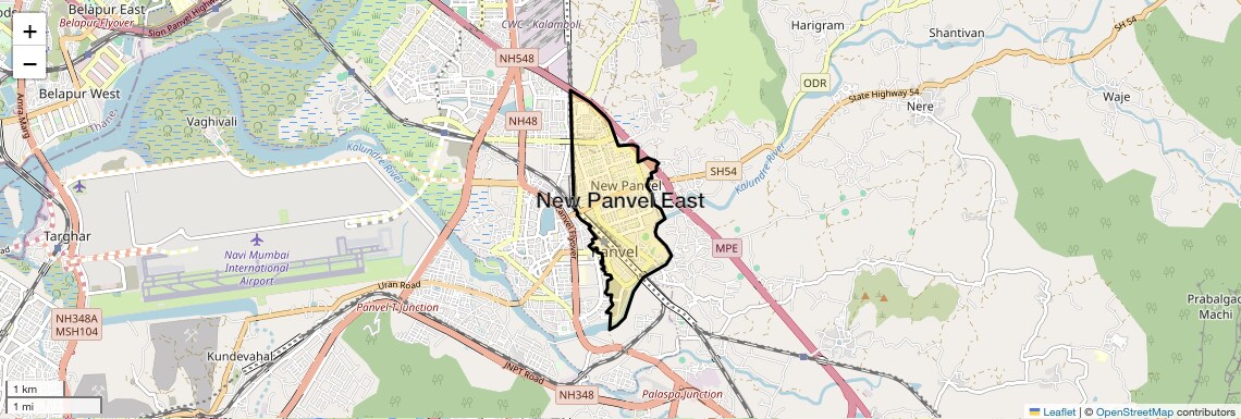 Location Map of New Panvel East, Navi Mumbai