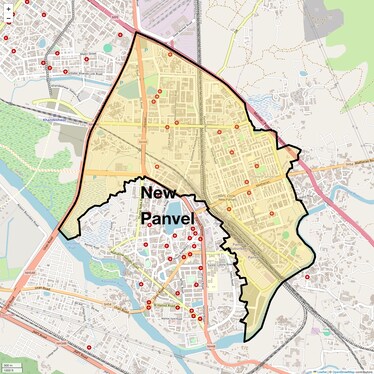 Location Map of New Panvel, Navi Mumbai