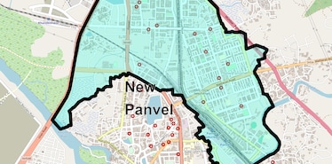 Location Map of New Panvel, Navi Mumbai