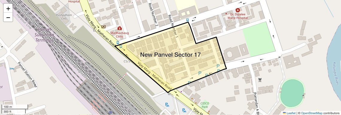 Location Map of New Panvel Sector 17, Navi Mumbai