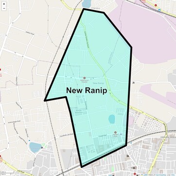 Location Map of New Ranip, Ahmedabad