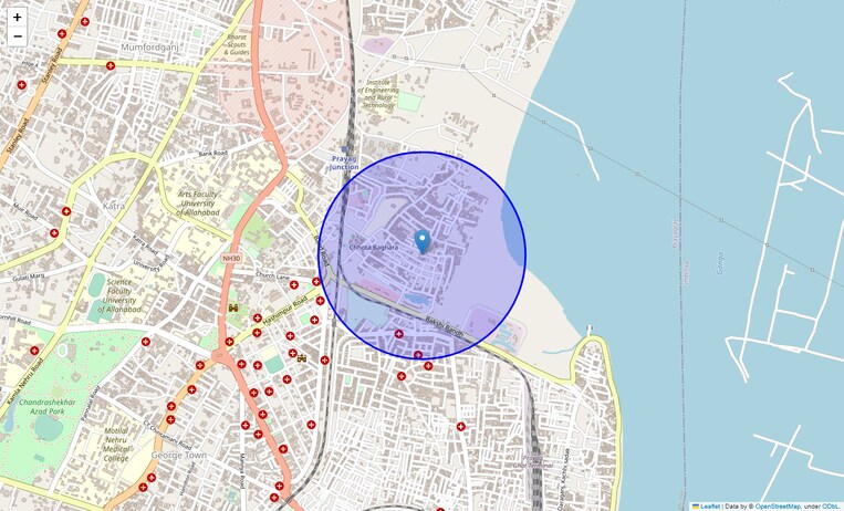 Location Map of New Rest House Railway Colony
