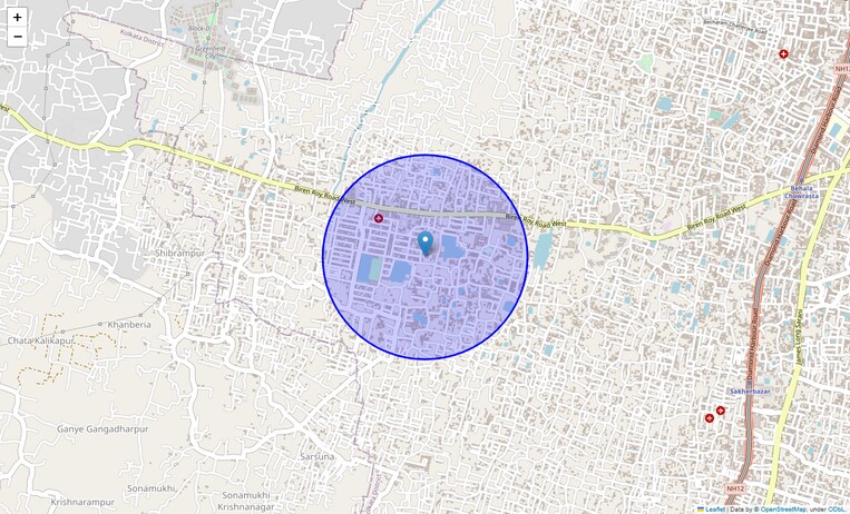 Location Map of New Shakuntala Park