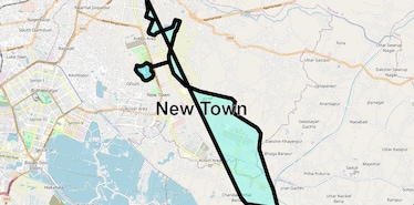 Location Map of New Town, Kolkata
