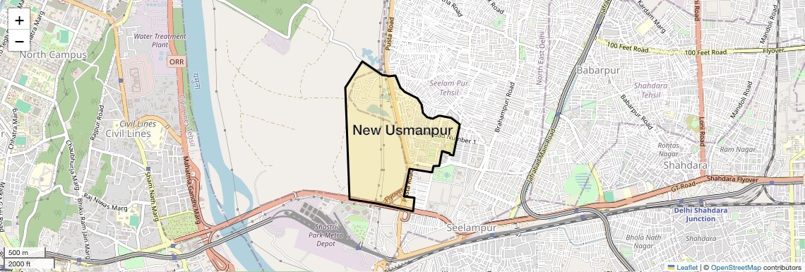 New Usmanpur Map