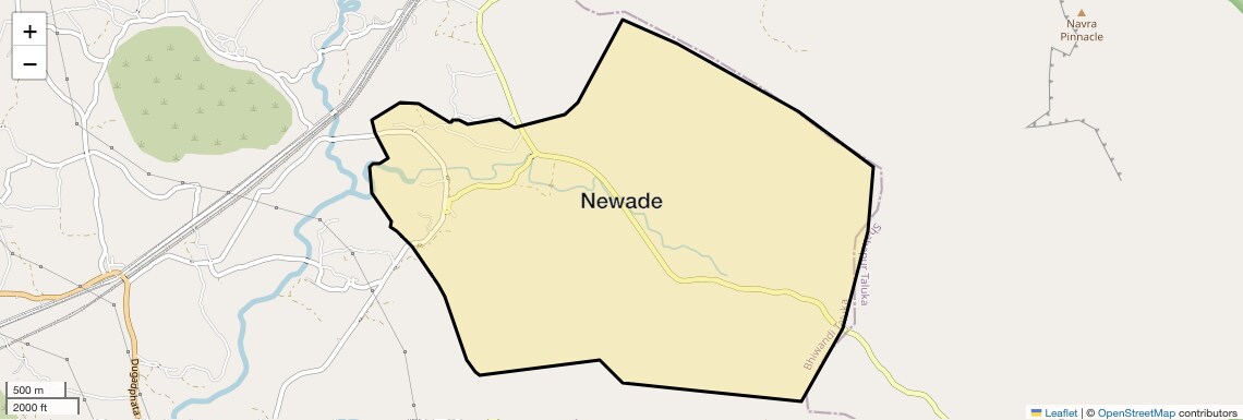 Location Map of Newade, Thane