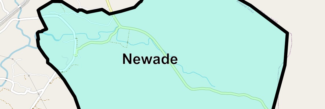 Location Map of Newade, Thane
