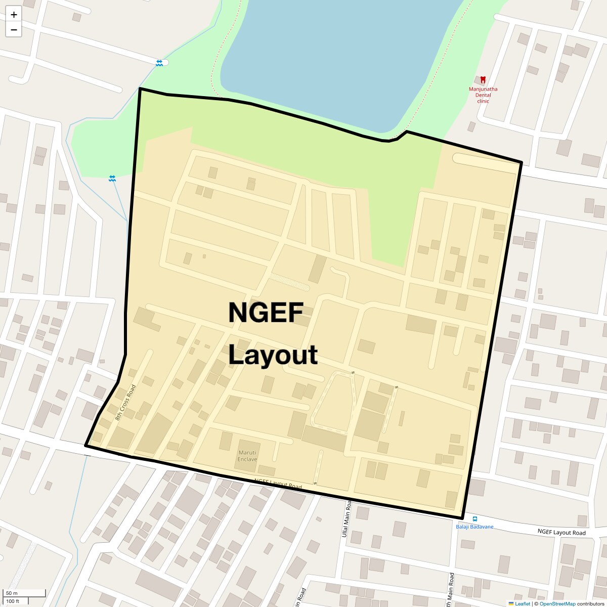 Check Time Travel of NGEF Layout, Bangalore