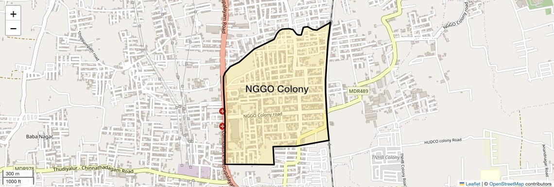 Location Map of NGGO Colony, Coimbatore