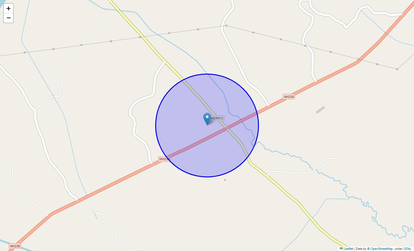 Location Map of NH 230, Lucknow