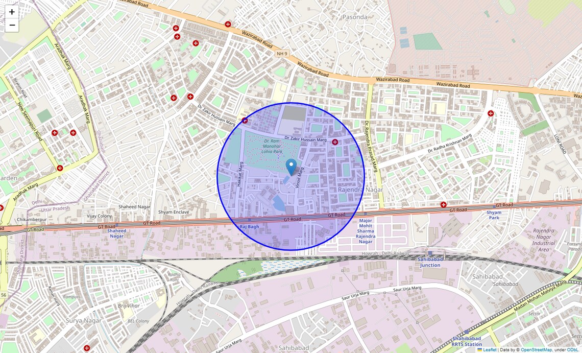 Location Map of Nh 42, Ghaziabad