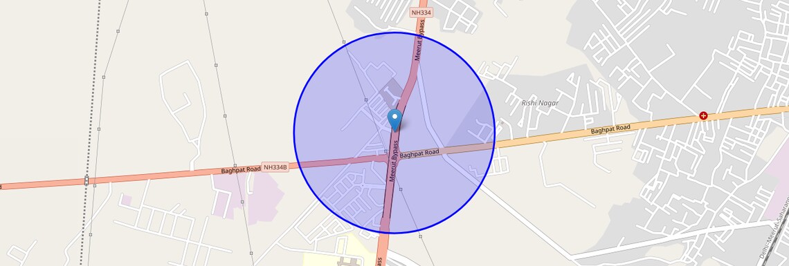 Location Map of Nh 58, Meerut