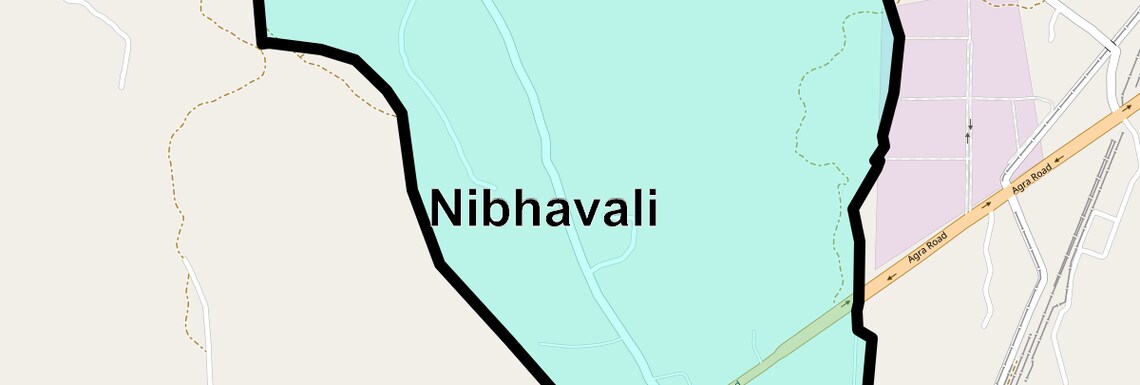 Location Map of Nibhavali, Thane