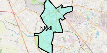 Location Map of Nigdi, Pune