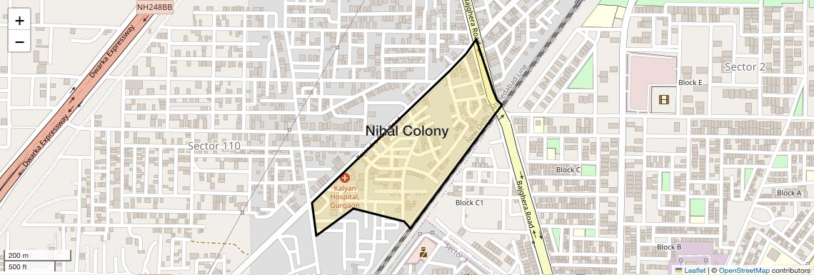 Location Map of Nihal Colony, Gurgaon