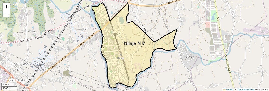 Location Map of Nilaje N V, Thane