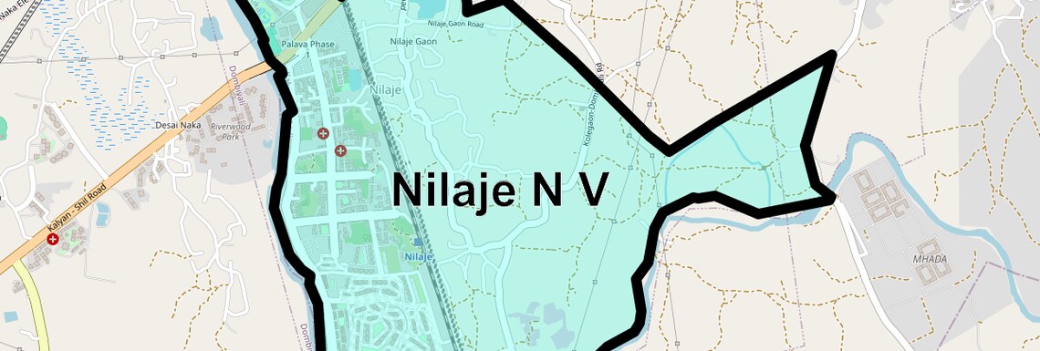 Location Map of Nilaje N V, Thane