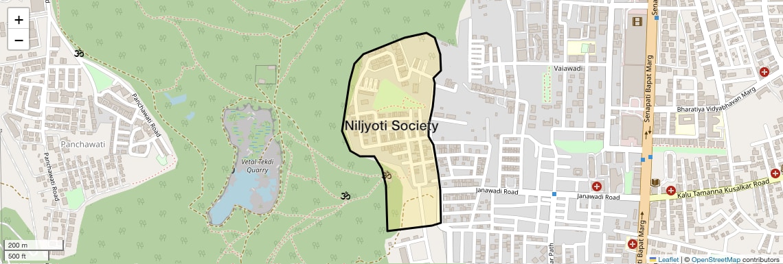 Location Map of Niljyoti Society, Pune