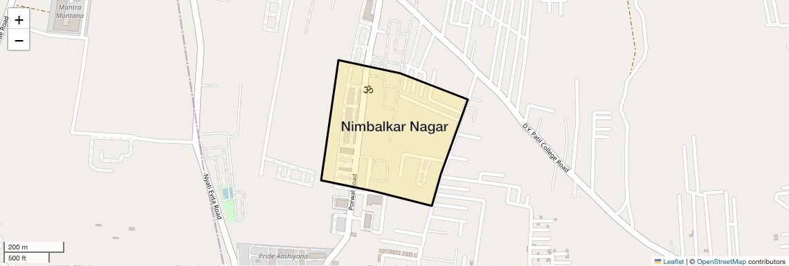 Location Map of Nimbalkar Nagar, Pune