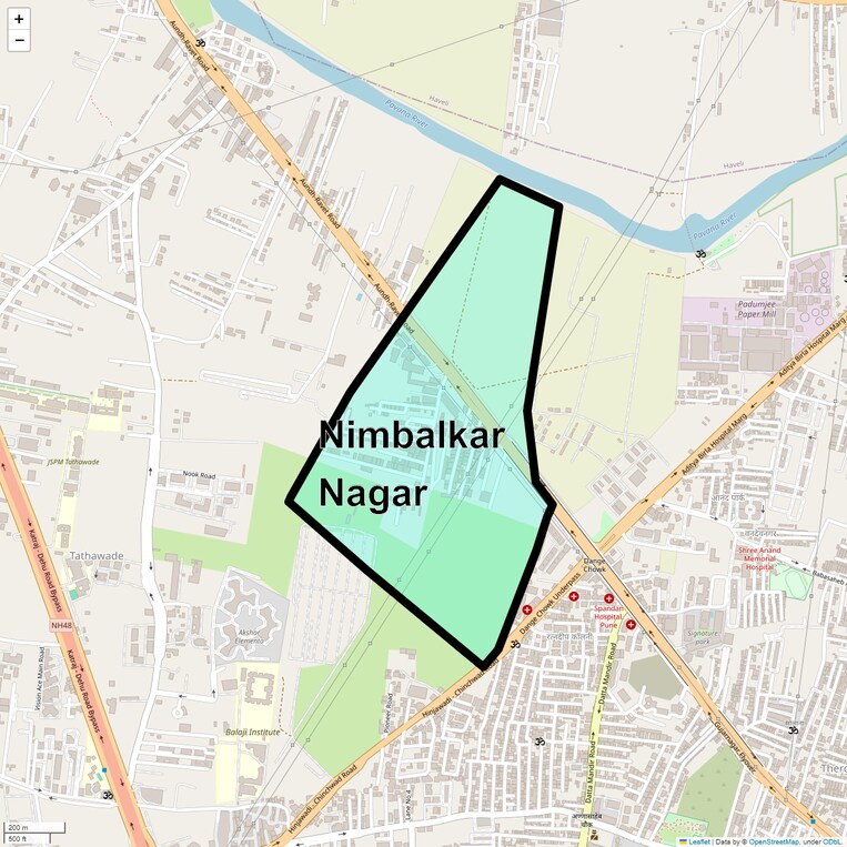 Location Map of Nimbalkar Nagar