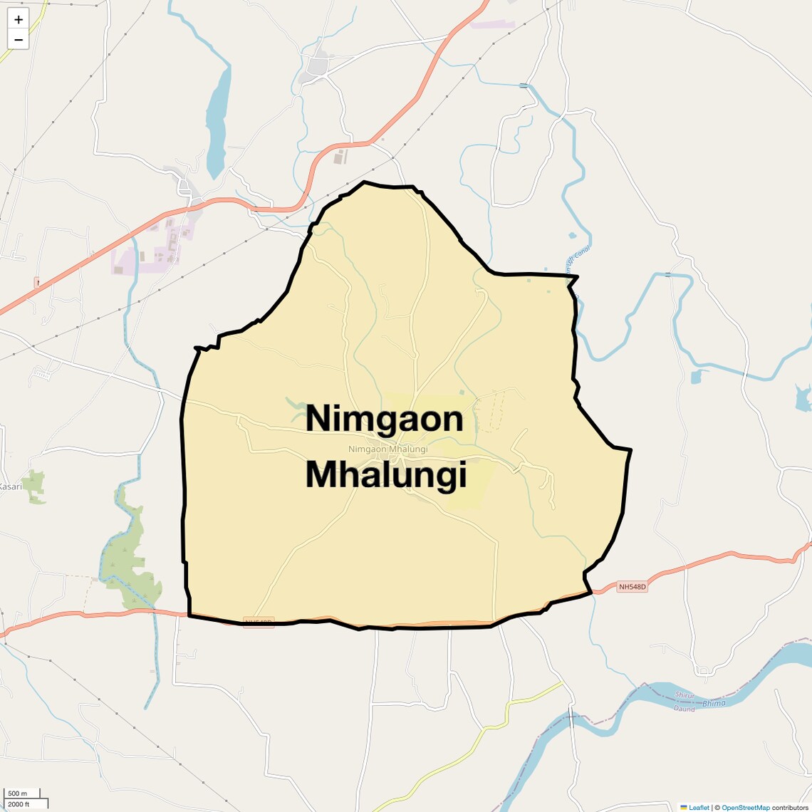 Location Map of Nimgaon Mhalungi, Pune