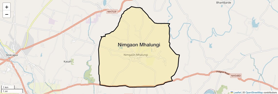 Location Map of Nimgaon Mhalungi, Pune