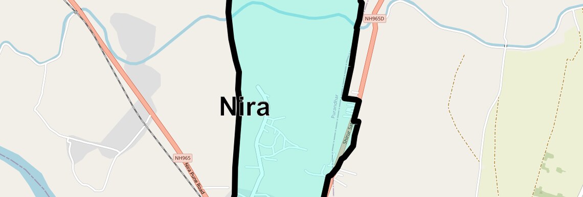 Location Map of Nira, Pune