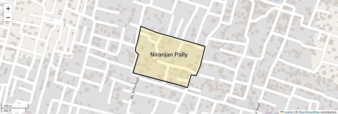 Location Map of Niranjan Pally, Kolkata