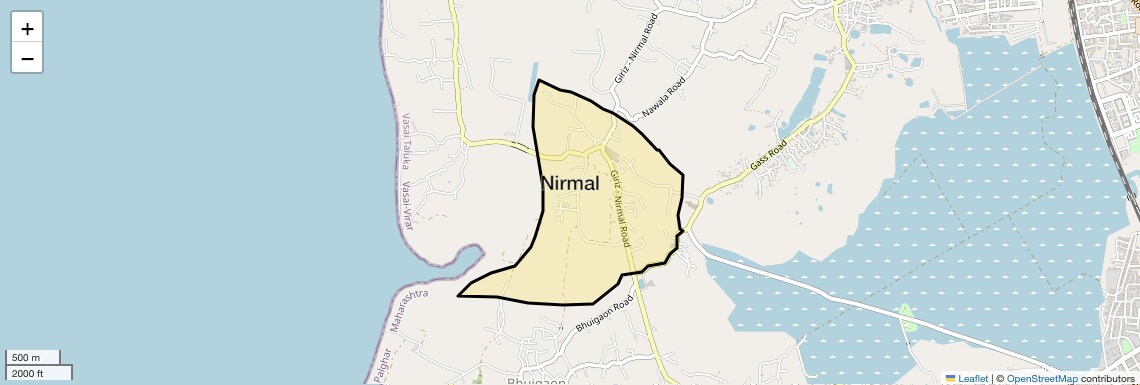 Location Map of Nirmal, Palghar