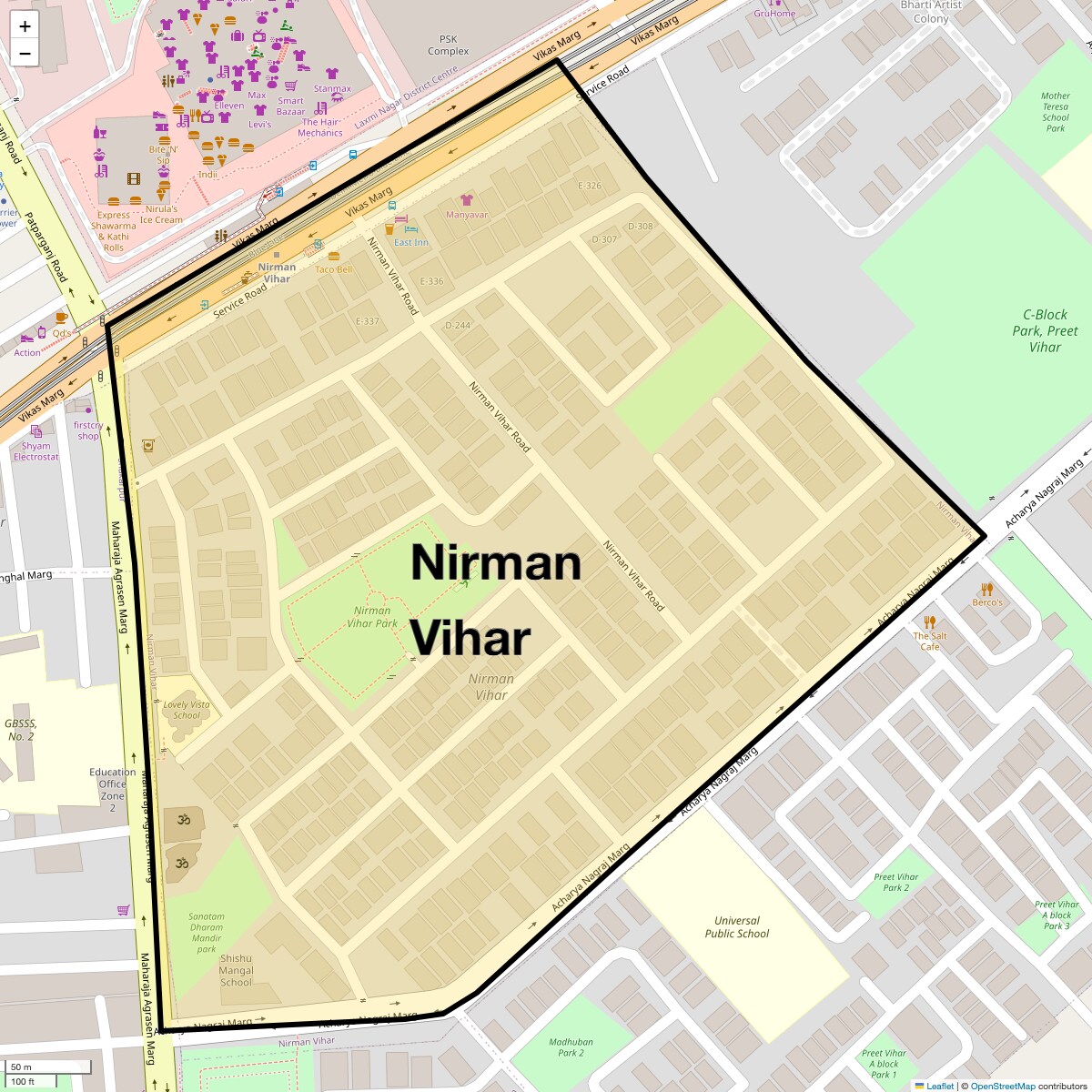 Check Time Travel of Nirman Vihar, Delhi