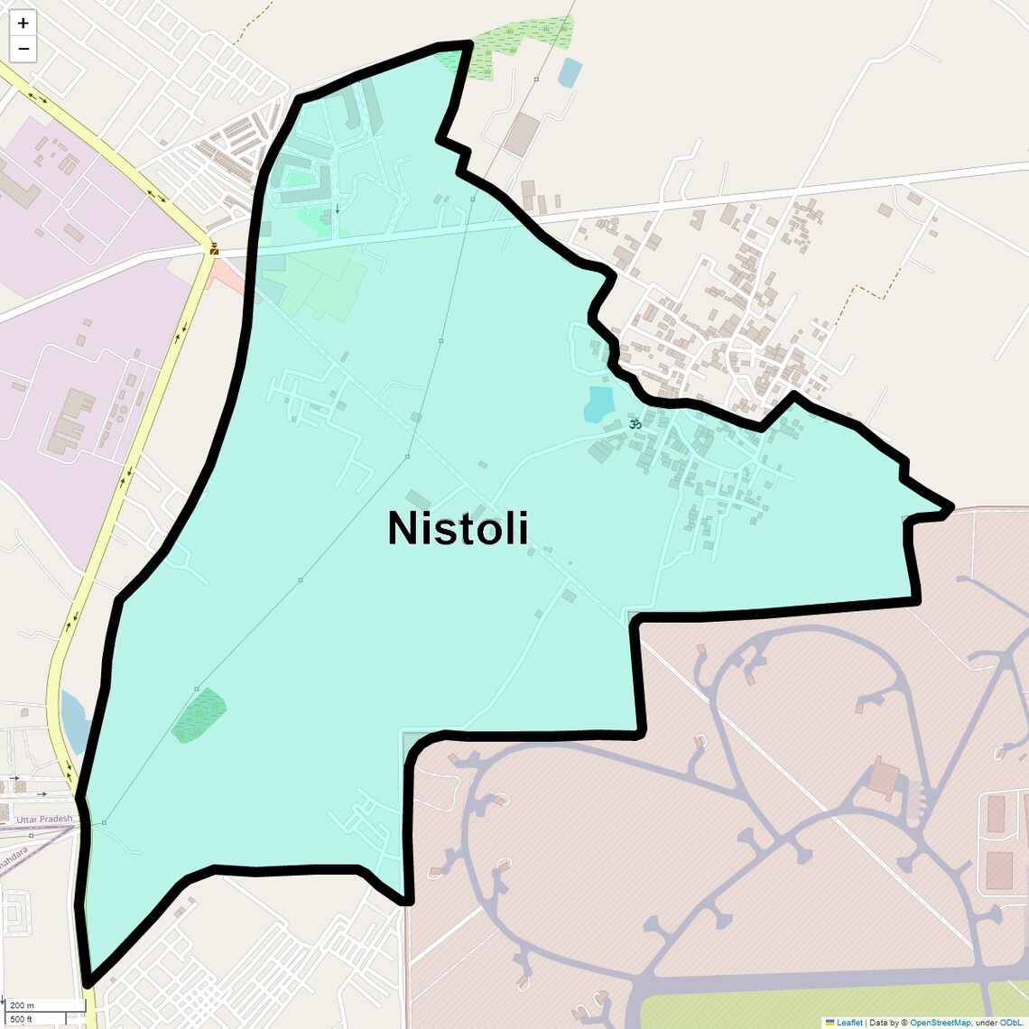 Location Map of Nistoli, Ghaziabad