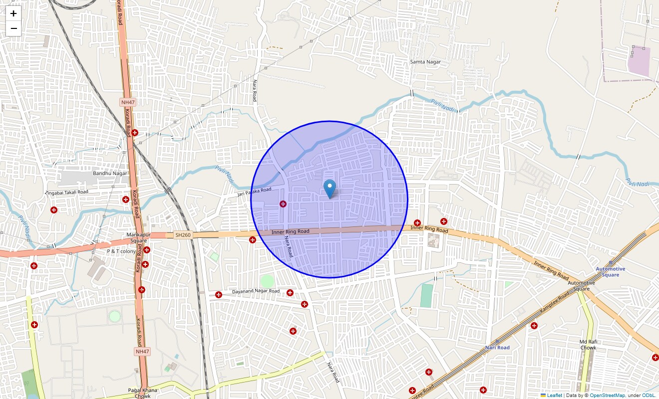 Location Map of NIT Layout, Nagpur
