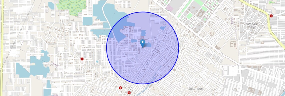 Location Map of Nithari, Delhi