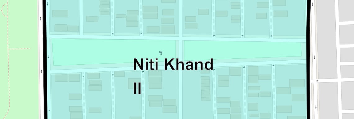 Location Map of Niti Khand II, Ghaziabad