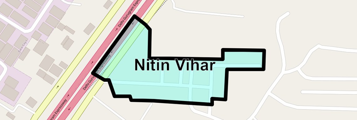 Location Map of Nitin Vihar, Gurgaon