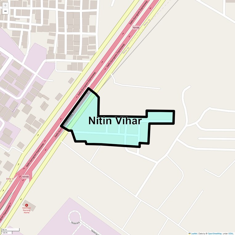 Location Map of Nitin Vihar