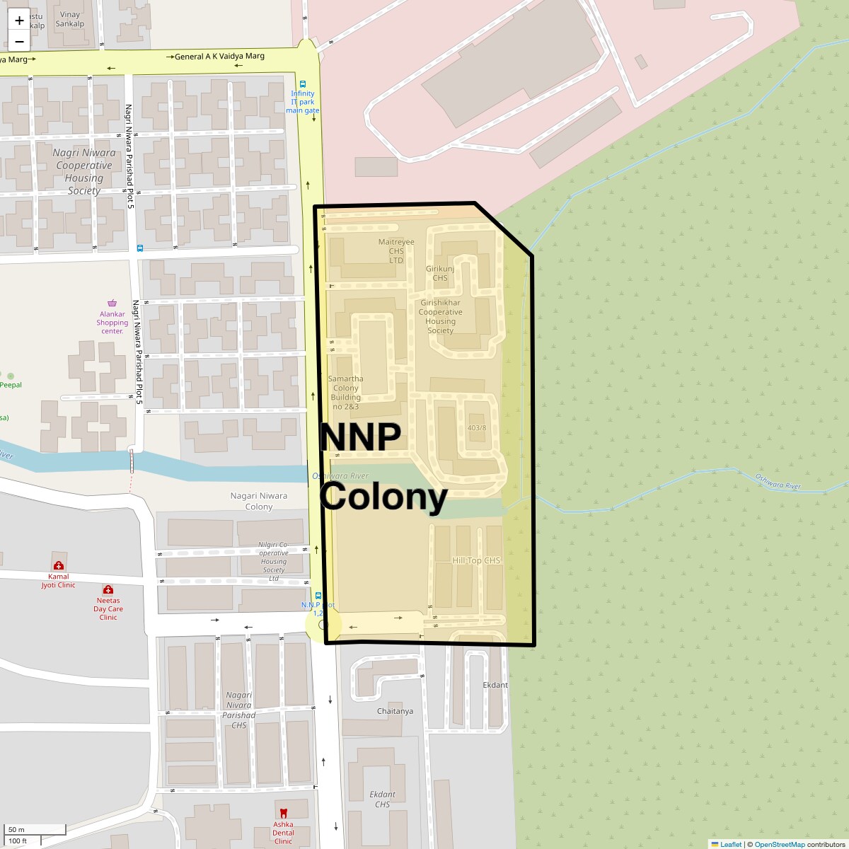 Location Map of Nnp Colony, Mumbai