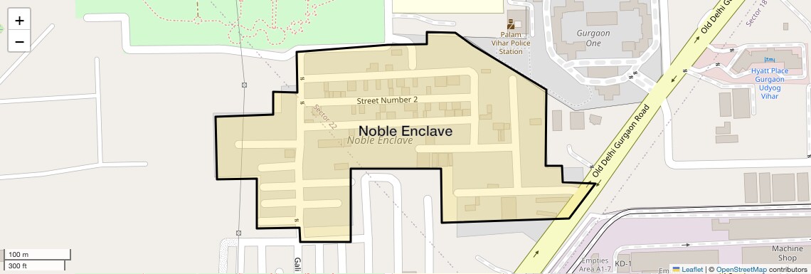 Location Map of Noble Enclave, Gurgaon