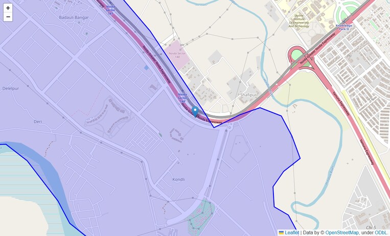 Location Map of Noida Expressway