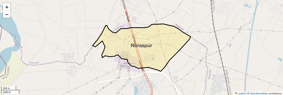 Location Map of Noraspur, Ghaziabad